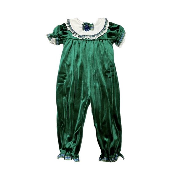 Vintage Good Lad Velvet Jumpsuit Size 24m - Picture 1 of 10